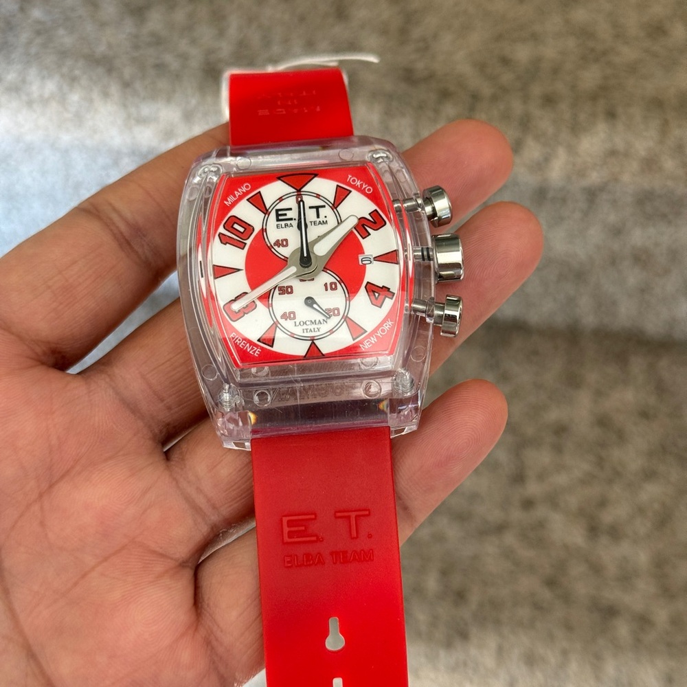 ET ELBA TEAM LOCMAN  BLACK RED/WHITE, men’s Watch